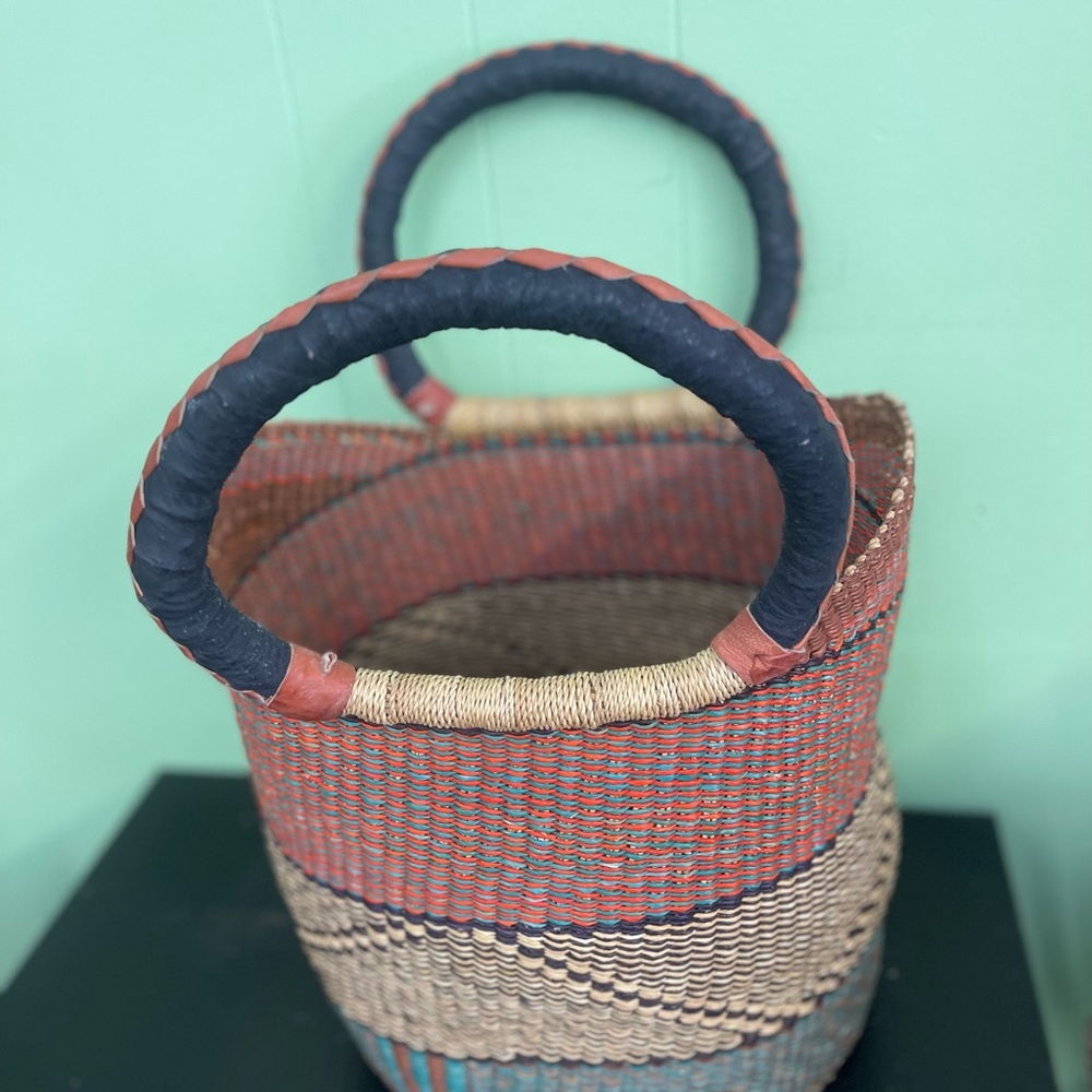 Handwoven Multicolor Basket Bag